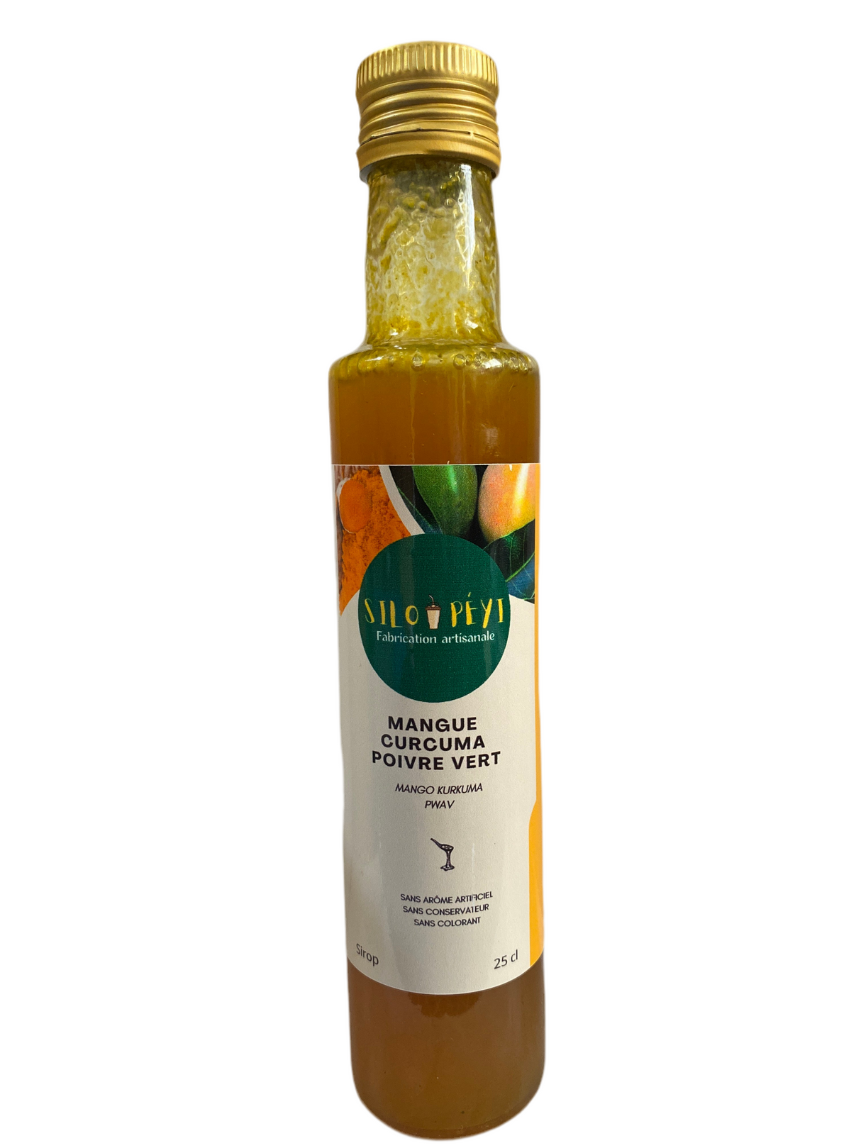 Sirop Mangue, Curcuma, Poivre Vert 25cl