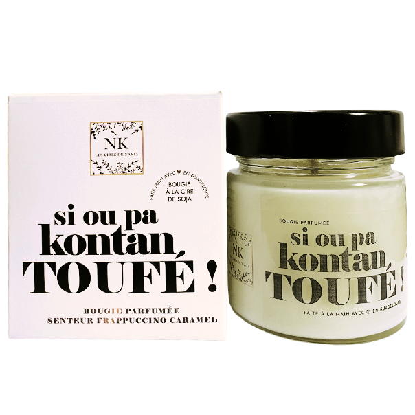 Bougie Frappuccino , Caramel (Siw ou pa kontan toufé!) Poids net 160g -Total 355g