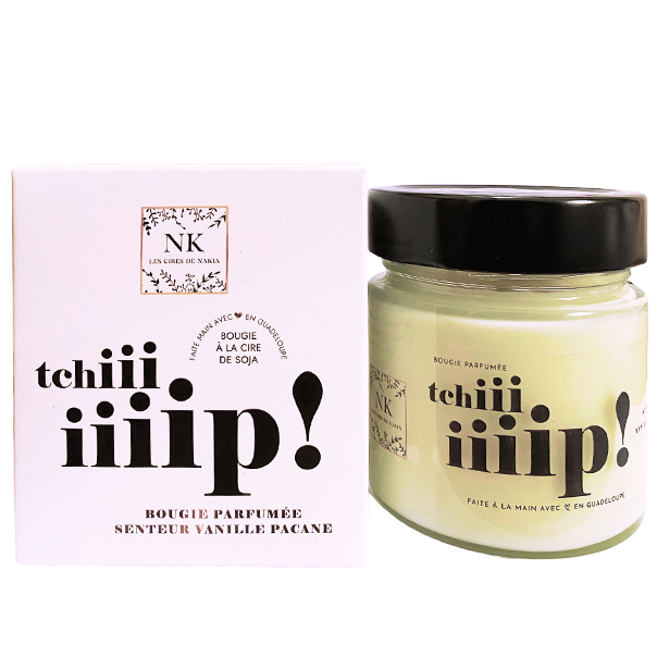 Bougie Vanille Pacane (Tchiiip)   Poids net 160g  -Total 355g