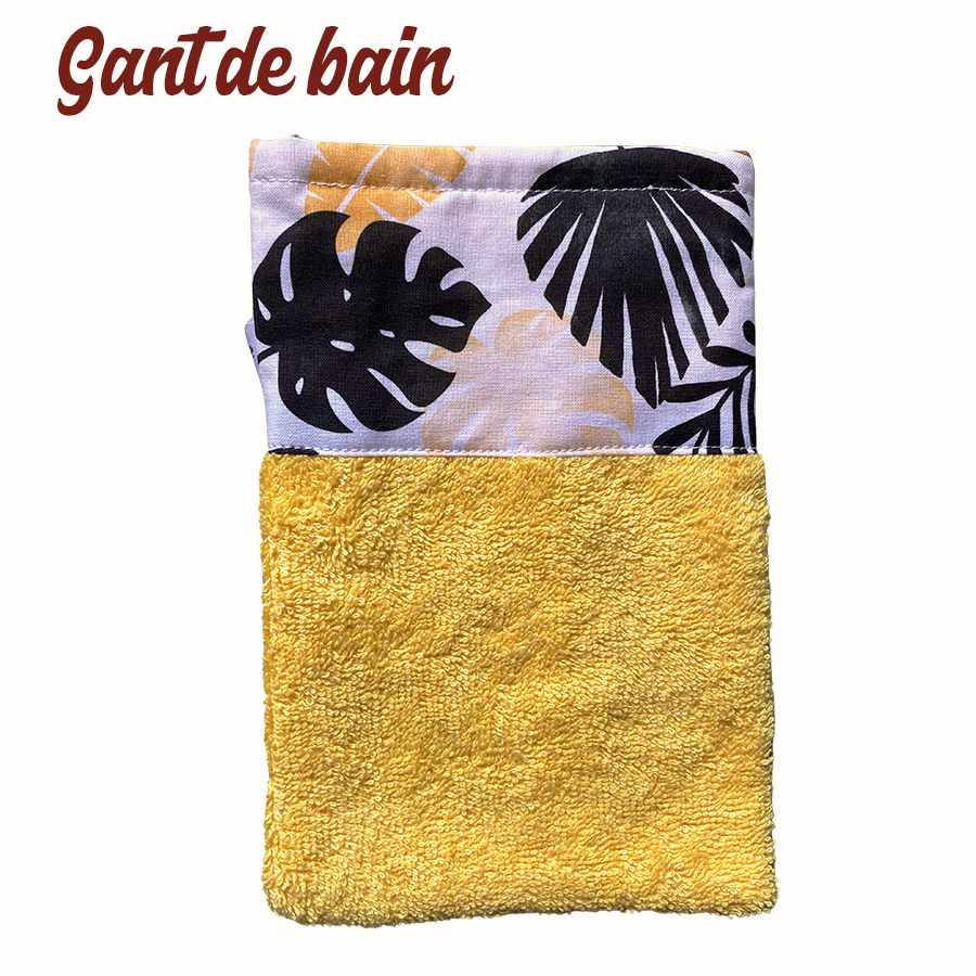 Coffret de naissance feuillage jaune et noir