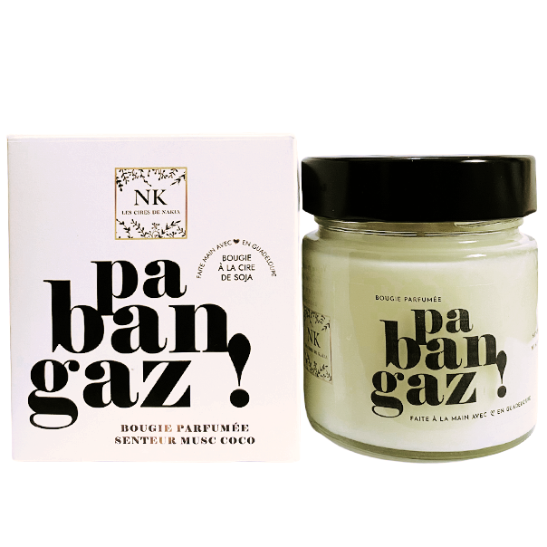 Bougie Musc Coco  (Pa Ban Gaz !)  Poids net 160g  -Total 355g